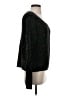 Express 100% Polyester Metallic Black Pullover Sweater Size S - photo 4