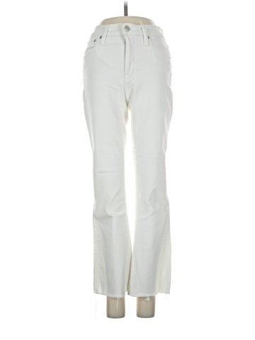Madewell Cali Demi-Boot Jeans in Pure White: Raw-Hem Edition (view 1)