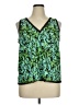 Halogen 100% Polyester Green Sleeveless Blouse Size XL - photo 1