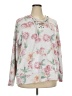 Ideology Floral Gray Pullover Sweater Size 2X - photo 1