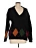 Rafaella Argyle Black Pullover Sweater Size M - photo 1
