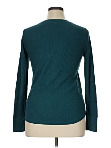 Faded Glory Long Sleeve Henley (view 2)
