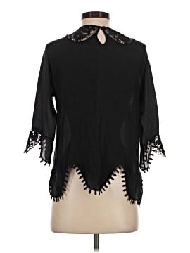 The Great. 3/4 Sleeve Silk Top (view 2)