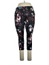 Avia Floral Black Active Pants Size 1X - photo 1