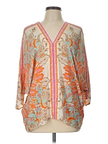 Rose + Olive 3/4 Sleeve Blouse (view 1)