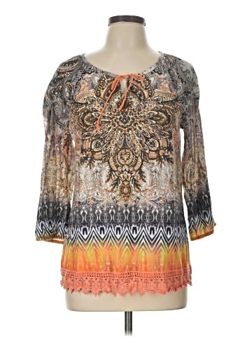 Christopher & Banks 3/4 Sleeve Blouse (view 1)
