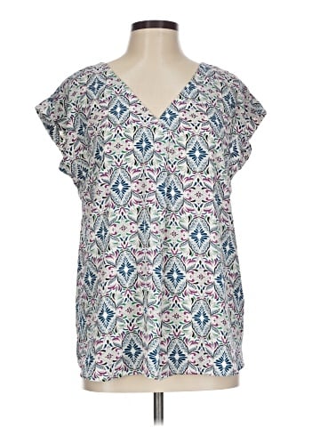 Ann Taylor LOFT Outlet Short Sleeve Blouse (view 1)