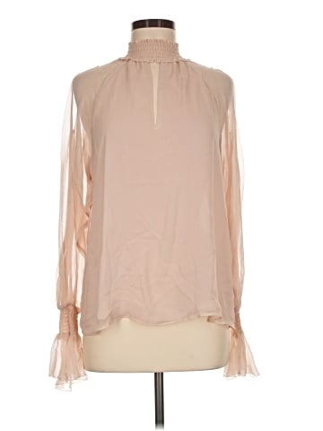 Parker Long Sleeve Silk Top (view 1)