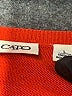 Cato 100% Polyester Argyle Orange Pullover Sweater Size L - photo 7