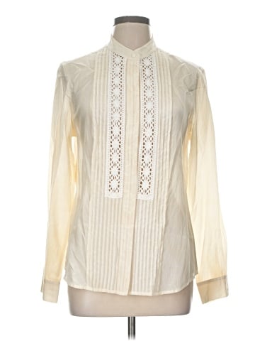 Liz Claiborne Long Sleeve Silk Top (view 1)
