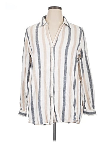 Tahari Long Sleeve Button-Down Shirt (view 1)