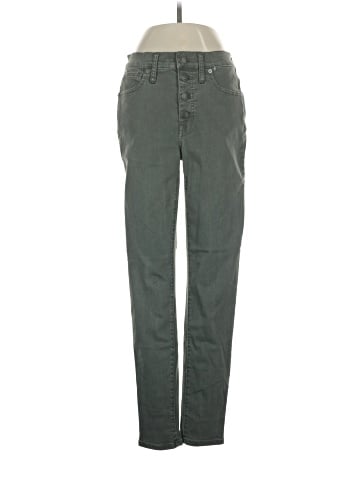 Madewell 9" Mid-Rise Skinny Jeans: Garment-Dyed Button-Front Edition (view 1)