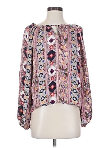 Parker Long Sleeve Silk Top (view 1)