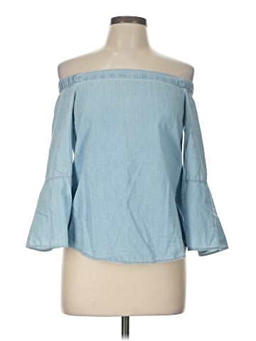 CALVIN KLEIN JEANS 3/4 Sleeve Blouse (view 1)