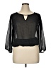 Covington 100% Polyester Black 3/4 Sleeve Blouse Size XL - photo 1