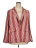 Torrid 100% Polyester Stripes Burgundy Blazer Size 2X Plus (2) - photo 1