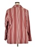Torrid 100% Polyester Stripes Burgundy Blazer Size 2X Plus (2) - photo 2