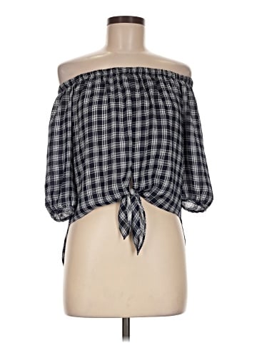 Aqua 3/4 Sleeve Blouse (view 1)