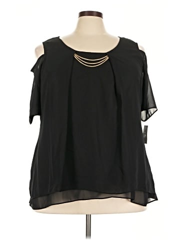 NY Collection Short Sleeve Blouse (view 1)