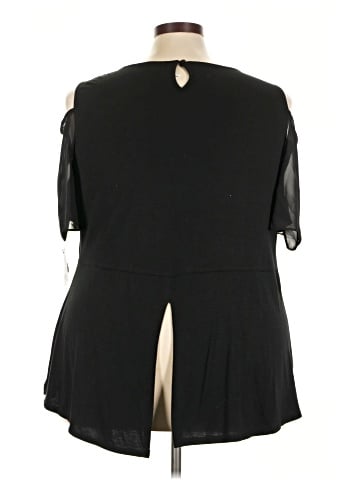 NY Collection Short Sleeve Blouse (view 2)