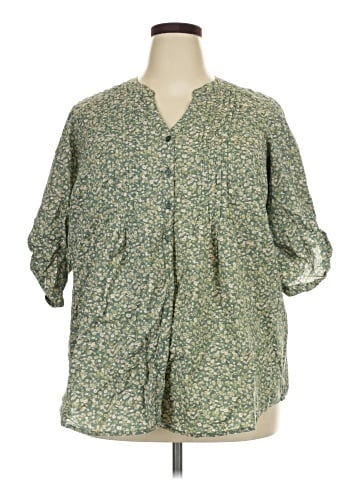 SONOMA life + style 3/4 Sleeve Button-Down Shirt (view 1)