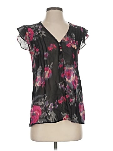 Joie Short Sleeve Silk Top (view 1)