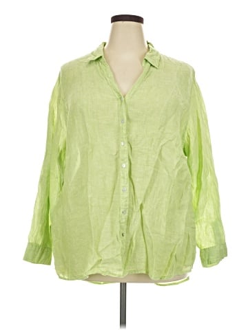 Sigrid Olsen 3/4 Sleeve Button-Down Shirt (view 1)