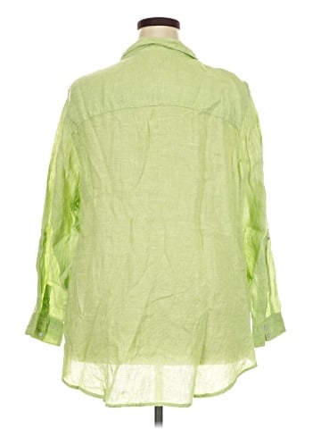 Sigrid Olsen 3/4 Sleeve Button-Down Shirt (view 2)