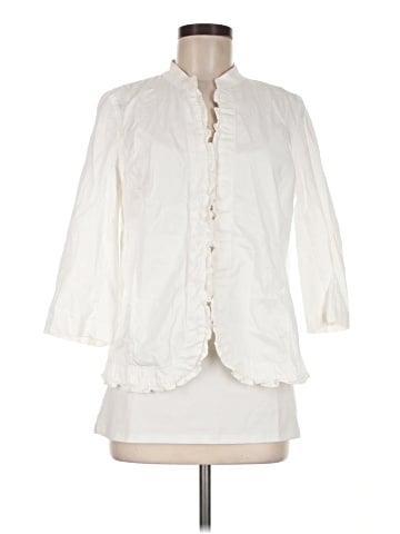Chico's 3/4 Sleeve Button-Down Shirt (view 1)