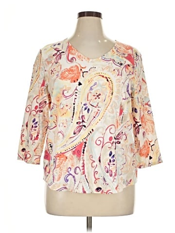 Chico's 3/4 Sleeve T-Shirt (view 1)