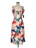 Bold Elements 100% Polyester Tropical Tan Cocktail Dress Size M - photo 1