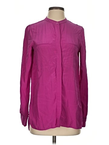 Vince. Long Sleeve Silk Top (view 1)
