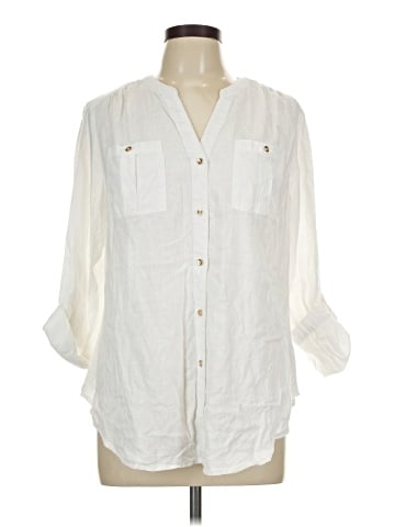 Zac & Rachel 3/4 Sleeve Button-Down Shirt (view 1)