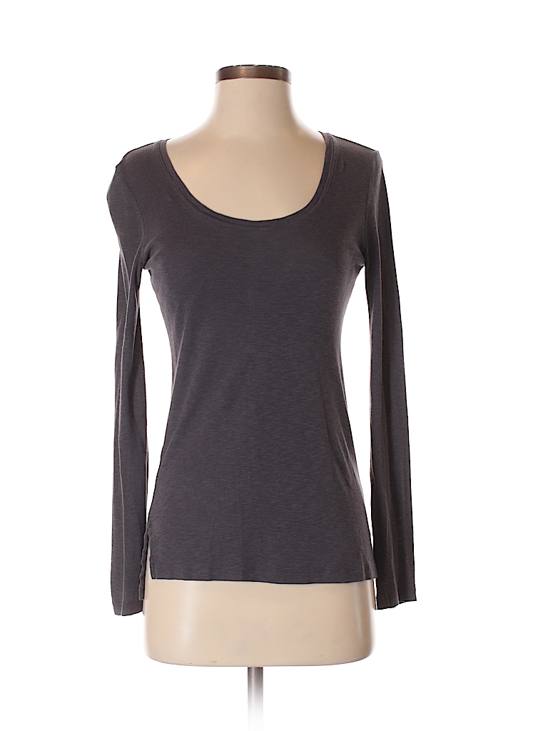 Cynthia Rowley TJX Solid Gray Long Sleeve T-Shirt Size S - 70% off ...