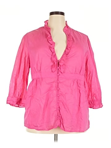 SONOMA life + style 3/4 Sleeve Button-Down Shirt (view 1)