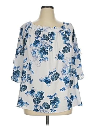 City Chic 3/4 Sleeve Blouse (view 1)