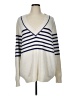 MNG Stripes Ivory Pullover Sweater Size XL - photo 1