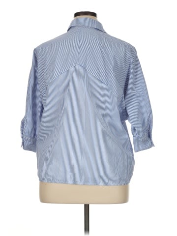 NY Collection 3/4 Sleeve Button-Down Shirt (view 2)