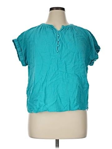 St. John's Bay Short Sleeve Blouse (view 1)