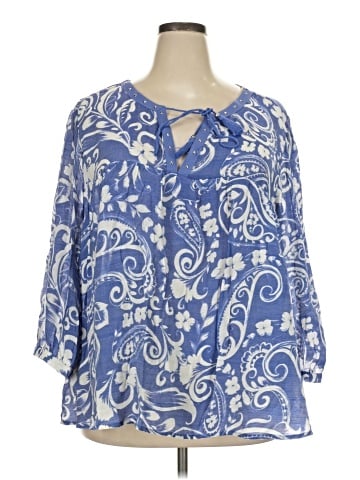 Cato 3/4 Sleeve Blouse (view 1)