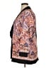 Zara 100% Polyester Paisley Pink Orange Blazer Size XL - photo 5