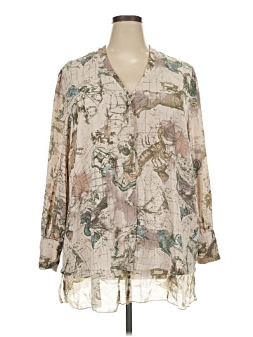 Melissa McCarthy Seven7 3/4 Sleeve Blouse (view 1)