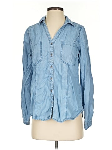 Skies Are Blue Long Sleeve Button-Down Shirt (view 1)