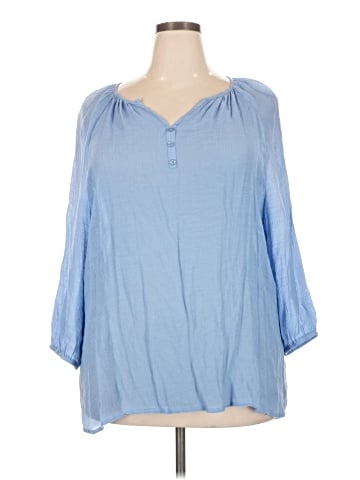 Indigo Rose 3/4 Sleeve T-Shirt (view 1)