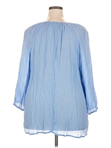 Indigo Rose 3/4 Sleeve T-Shirt (view 2)