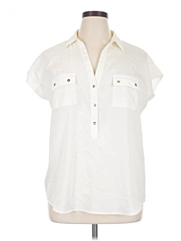 New York & Company Short Sleeve Blouse (view 1)