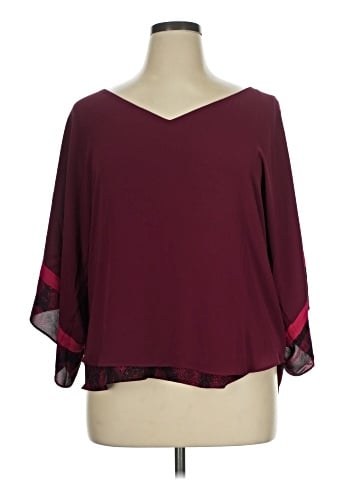White House Black Market 3/4 Sleeve Blouse (view 1)
