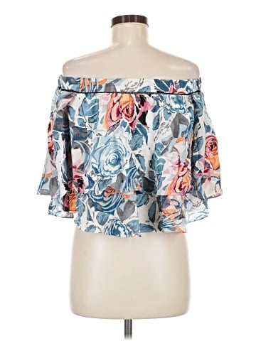 Elizabeth and James 3/4 Sleeve Silk Top (view 2)