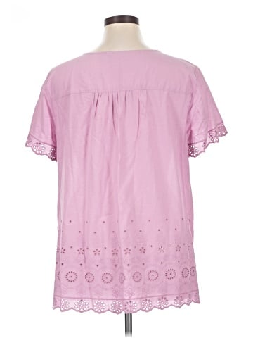 LOGO by Lori Goldstein Short Sleeve Blouse (view 2)