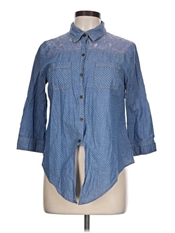 Dolled Up 3/4 Sleeve Button-Down Shirt (view 1)